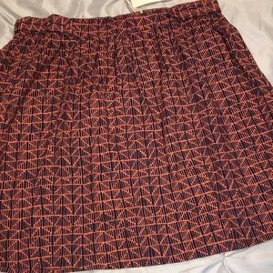 Mata Traders NWT XL 100% cotton skirt orange navy